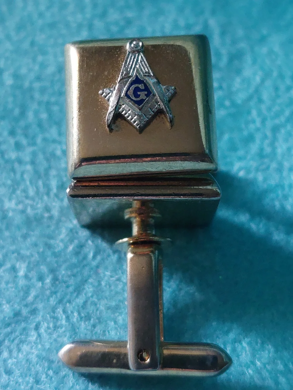 Freemason Cufflinks, Lot of Two Pairs, Brands Hickock & Foster Goldtone, Vintage
